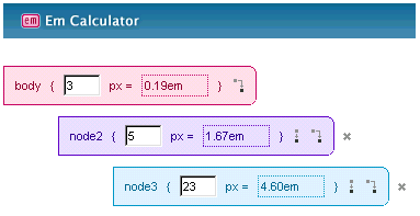 emcalculator - EmCalculator, converte teus px em em