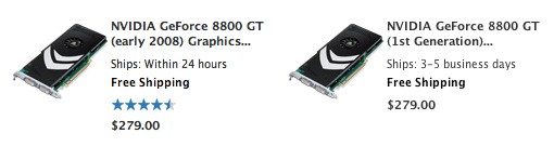 8800gt 1g macpro1 - Placa de Vídeo NVidia 8800GT disponível para a primeira geração de Mac Pro