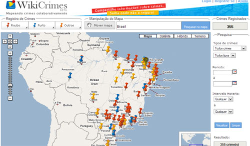 wikicrimes01 - Professor cria wiki com mapa da criminalidade no Brasil