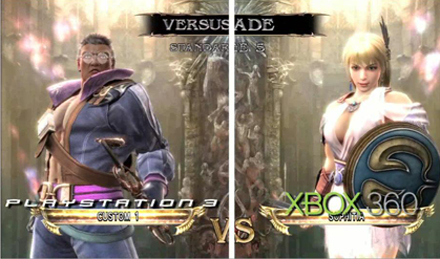 5964 - Soul Calibur IV rodando no Xbox 360 e no Playstation 3: qual videogame se sai melhor?