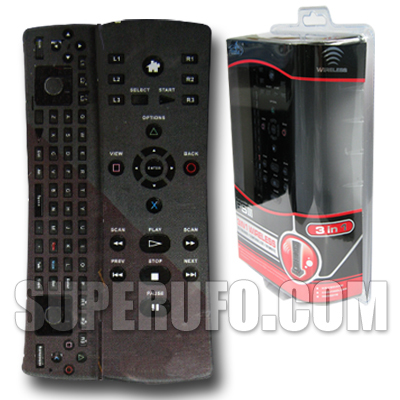 remotecontrollerkeyboard12 30 - Controle 3 em 1 sem fio para PlayStation 3.