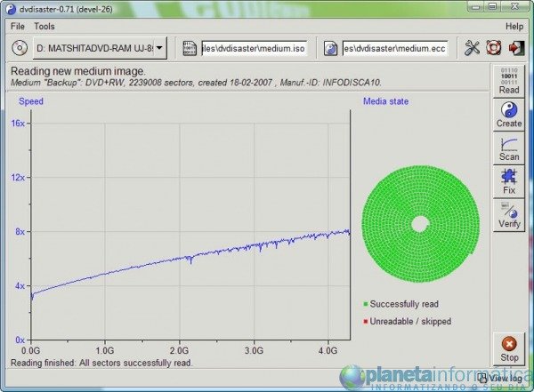 imagem dvdisaster.thumbnail - DVDisaster 0.71.27