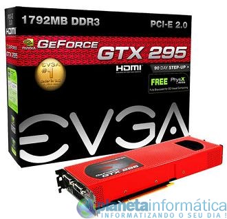 evga geforce gtx 295 red edition 01 - EVGA apresenta GTX 295 Rede Edition com backplate