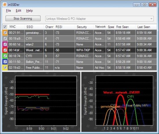 inssider 1 - InSSIDer &ndash; Detectar redes sem fios