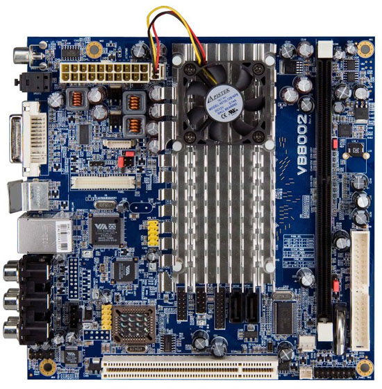 via vb8002 board 02 - VIA VB8002 Mini-ITX, a placa ideal para HTPCs