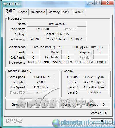 000000089766 - O primeiro teste do Intel Core i5 Lynnfield