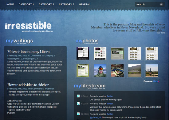 02 20 irresitible - Free WordPress Themes: 40 Excelente temas