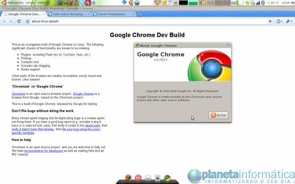 imagem chrome linux03.thumbnail - Google Chrome a chegar a Linux e Mac
