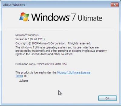 normal windows 7 build 7201 rc2 with sp1 - Windows 7 versão RC2 vaza em rede torrent