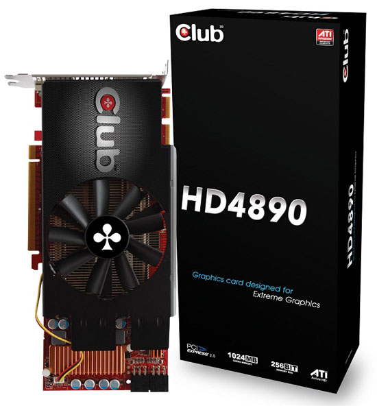 Club3D Radeon HD 4890 cc 01 - Radeon HD 4890 com refrigeração nova de Clube 3D.