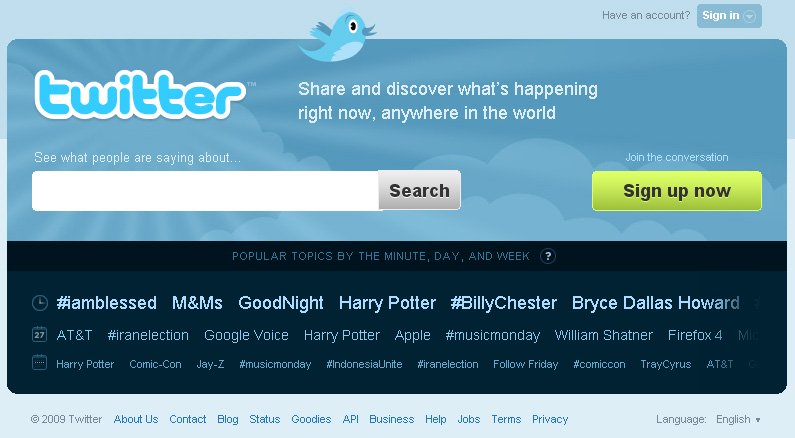 twitter new home - Nova página inicial do Twitter