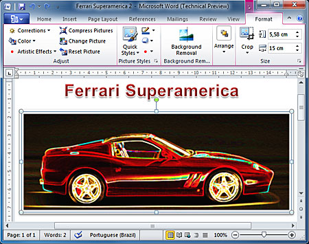 1249397026435 58 - Microsoft Word 2010 traz efeitos para fotos