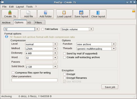 imagem peazip linux - PeaZip 2.7 Beta