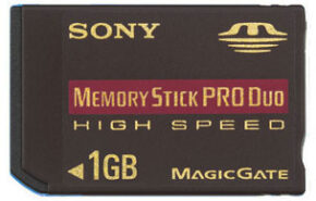 Sony Memory Stick Pro Duo Sony aumenta a capacidade dos cartões Memory Stick