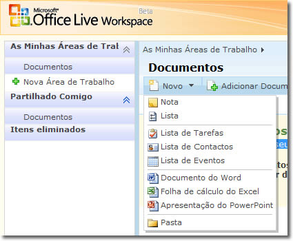 imagem microsoft office live workspace02 small - Microsoft Office Live Workspace (Beta)