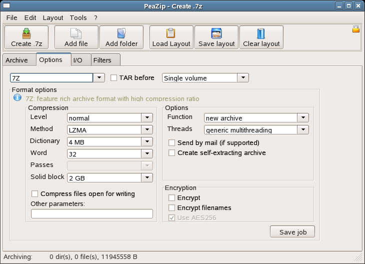 imagem peazip linux - PeaZip 2.7 Beta