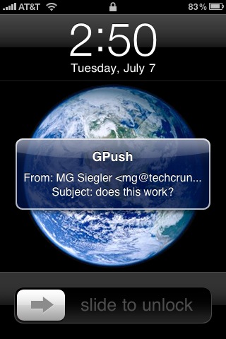 iphone gpush - Apple libera app com Push Notifications para Gmail