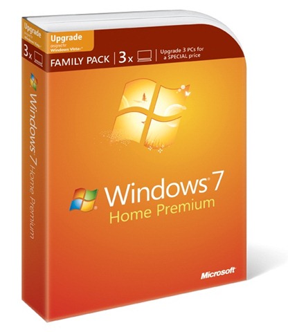 windows 7 family pack caixa - Preço do Windows 7 Family Pack (Upgrade): US$ 149,99