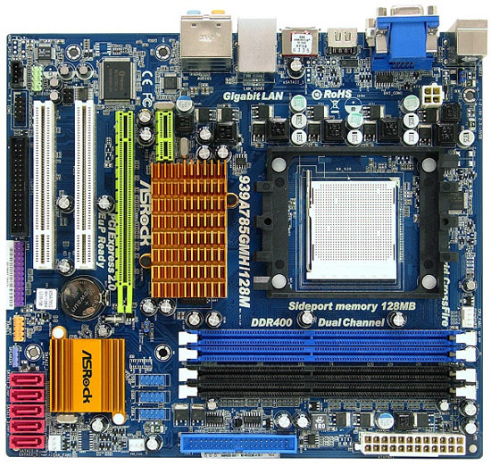 ASrock 939A785GMH128M board 01 - ASRock vai lançar placa 785G para socket AMD-939.