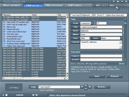 TagScanner v5.1.553 tagscanner24d265e5cu0 - TagScanner v5.1.553