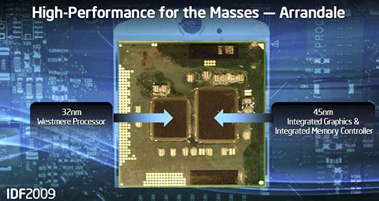 Arrandale die - A Intel vai lançar o Celeron P4500 “Arrandale” de 32nm