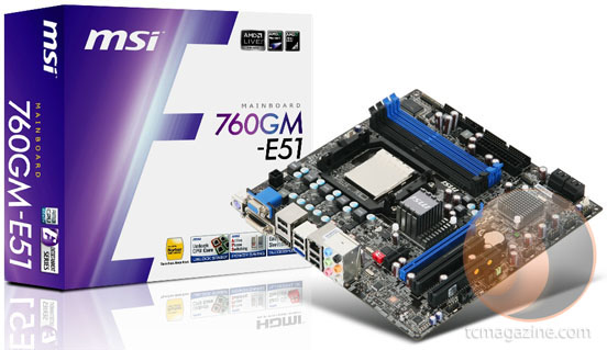 MSI 760GM E51 board 04 - MSI 760GM-E51 AM3 micro-ATX