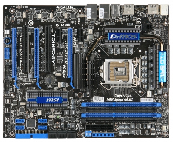 MSI P55 Big Bang Trinergy board 03 - Nova MSI Big Bang Trinergy P55