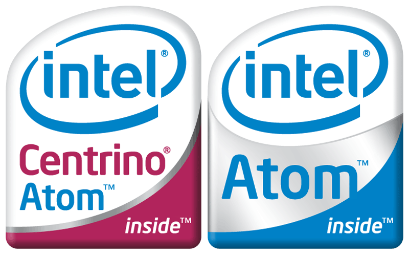 intel atom logos - Intel Pineview, os Atom com GPU integrada