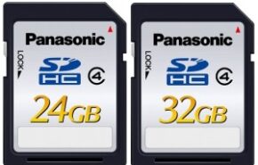 Panasonic-SDHC Panasonic apresenta cartões de memória SDHC de 24GB e 32GB