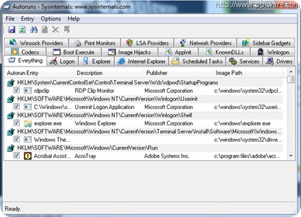 03112009225442 - Autoruns 9.56 – o substituto do msconfig