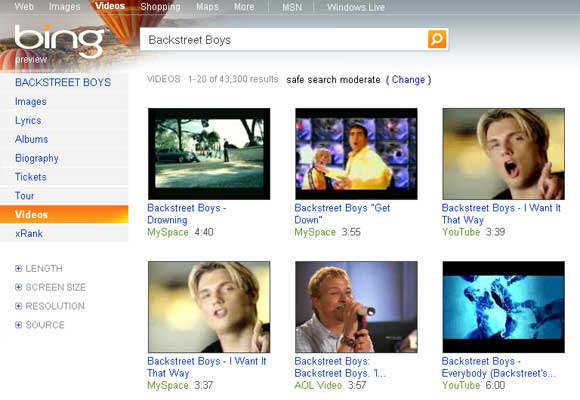 bing video search - Microsoft lança o Bing Video