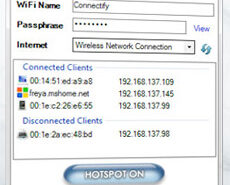 connectfy Desenvolvedor usa função inacabada do Windows 7 para criar pontos de acesso WiFi