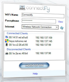 connectfy - Desenvolvedor usa função inacabada do Windows 7 para criar pontos de acesso WiFi