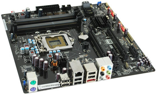 EVGA P55 V board 04 -  EVGA P55 V, placa P55 para orçamentos ajustados