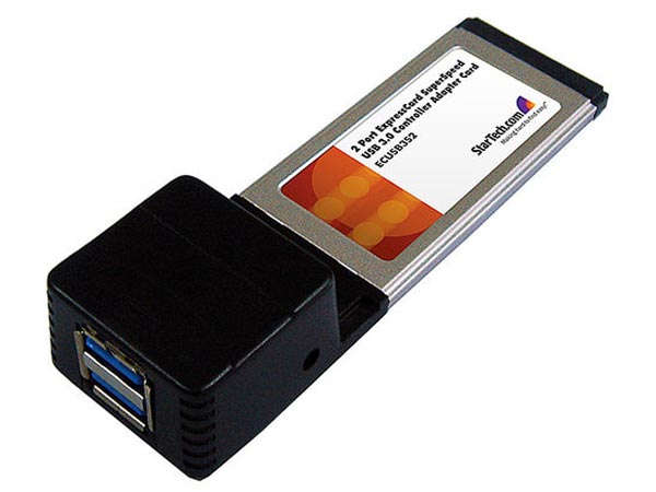 StarTech 2 Port USB 3.0 Express Card 1 - Conecta um cartão ExpressCard e agrega duas portas USB 3.0 no seu computador