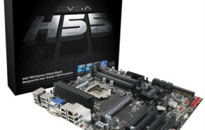 EVGA mostra suas novas placas com chipset H55 e H57.