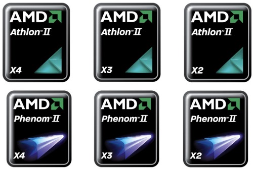 amd athlon phenom logos - Novos AMD Athlon II e Phenom II