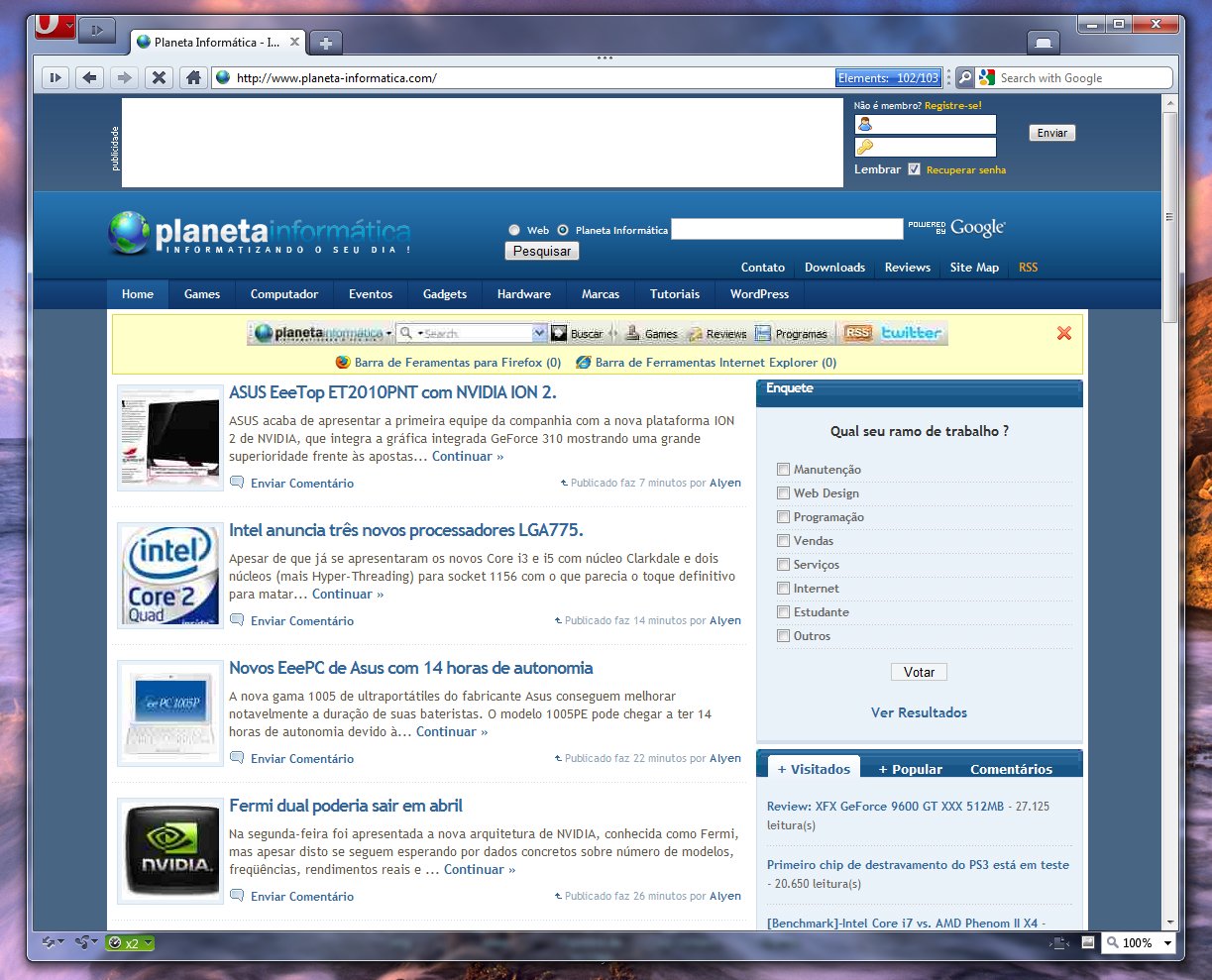 opera 10.5 pre alpha   planeta informatica - Opera 10.5 pré-alpha: navegação privada e integração com Windows 7.