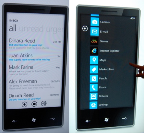 windowsphone7series menus - Novidades de Windows Phone 7.