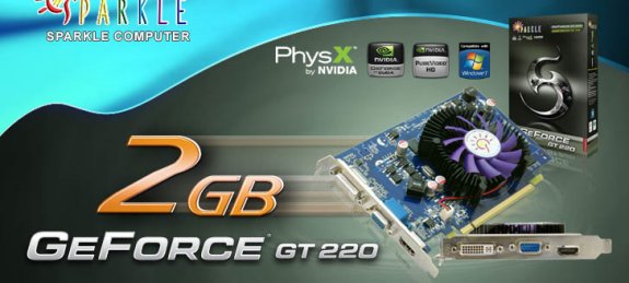 sparkle geforce gt220 2gb - Sparkle mostra GT 220 com 2GB