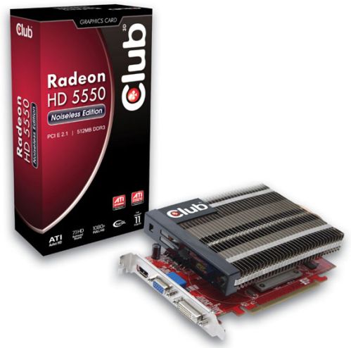 club3d hd5550ne 1 - Club3d acaba de anunciar a nova Radeon HD Noiseless Edition 5550