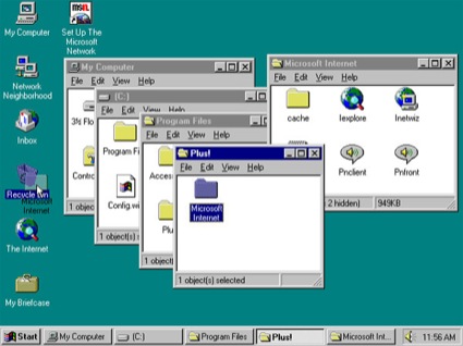 Windows 95 Screenie - Windows 95 cumpre 15 anos