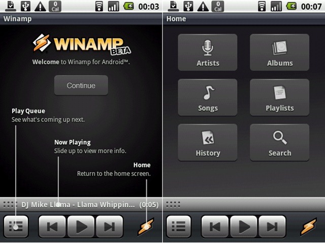winamp beta android - Winamp Beta para Android