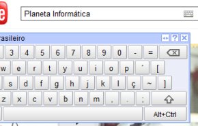 Youtube também tem teclado virtual