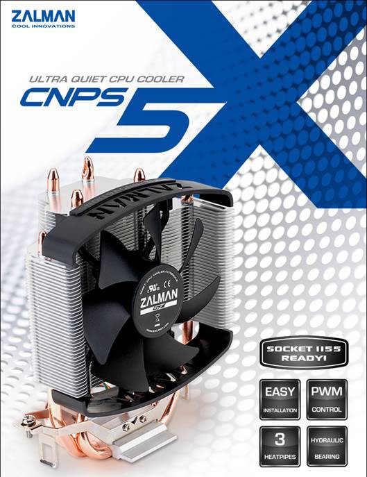 Cooler CNPS5X SZ - Zalman Lan&ccedil;a Cooler CNPS5X SZ