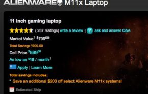 Alienware M11x à venda por menos de 600$