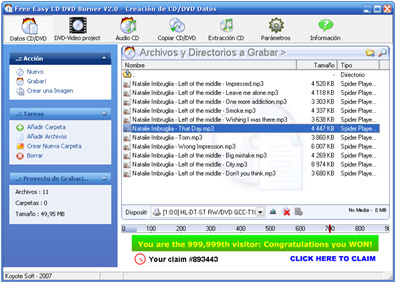 free easy cd dvd burner - 14 programas gratuitos para gravar CDs e DVDs.