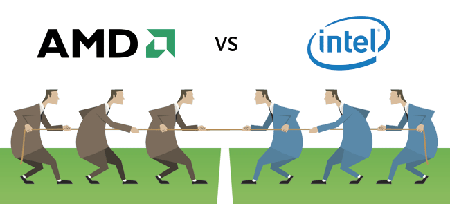 intel vs amd - AMD recorta distâncias contra a Intel em vendas de processadores