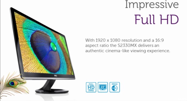 Dell S2330MX um monitor LED ultra-fino Dell S2330MX - Dell S2330MX um monitor LED ultra-fino