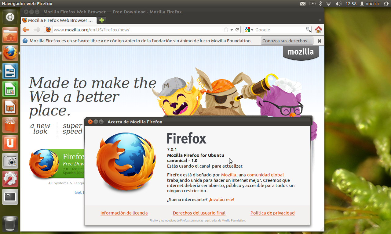 firefox 7.0.1 - Já esta disponível o novo Ubuntu 11.10